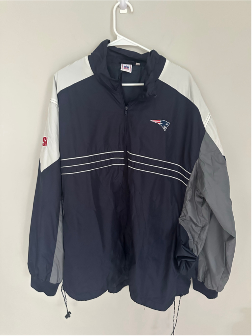 Men's NFL New England Patriots Performance Jacket Navy Blue XXL
